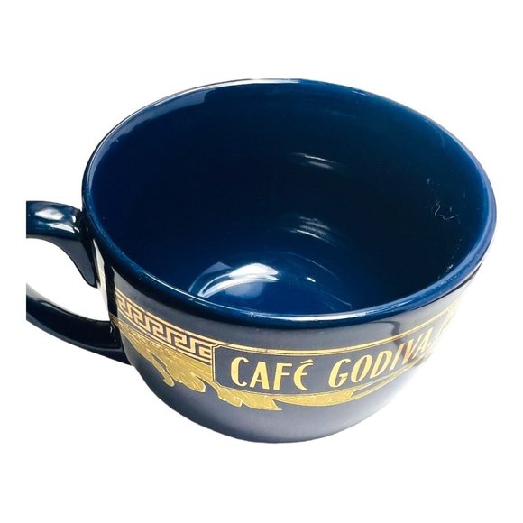 Cafe Godiva Blue and Gold Ceramic Mug by California Pantry EUC - Picture 11 of 12